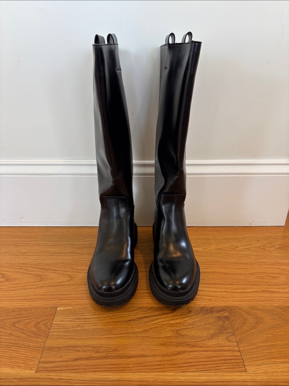 H&M Black Tall Combat Boots